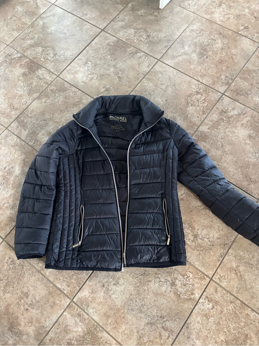 Michael Kors Black Quilted Packable Puffer Jacket
